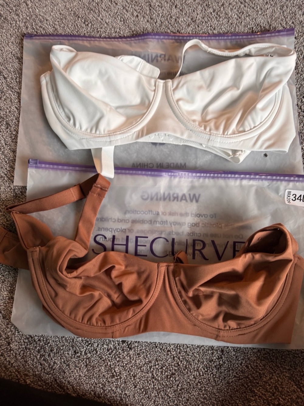 Women's Underwire Bra Pack - White & Brown